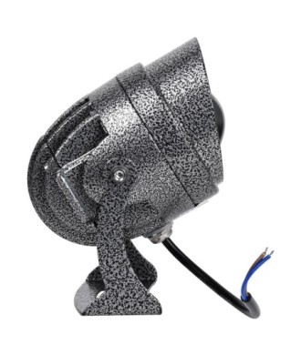 GloboStar® SPOT-XENIA 90509 Σποτ Φωτισμου Wall Washer LED 16W 1600lm 3° DC 24V Αδιάβροχο IP65 Φ9 x Υ12cm Ψυχρό Λευκό 6000K Dimmable - Σφυρήλατο Γκρι - 3 Years Warranty